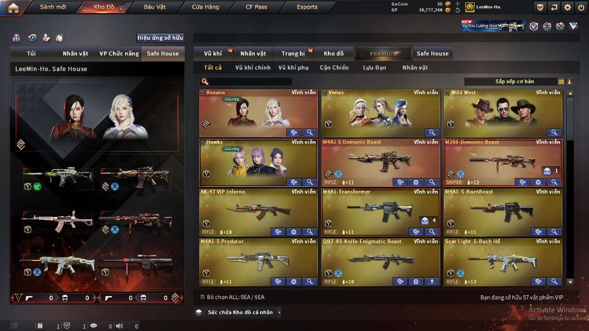 shop acc cf uy tin gia re